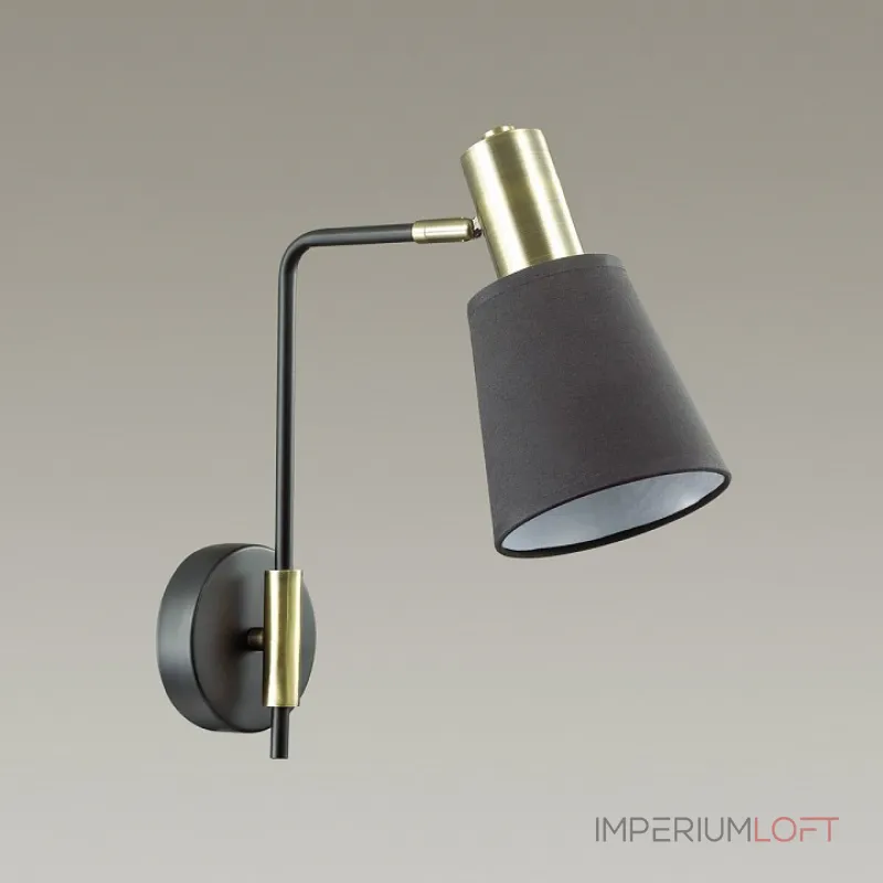 Бра Lumion Marcus 3638/1W Цвет плафонов черный Цвет арматуры бронза