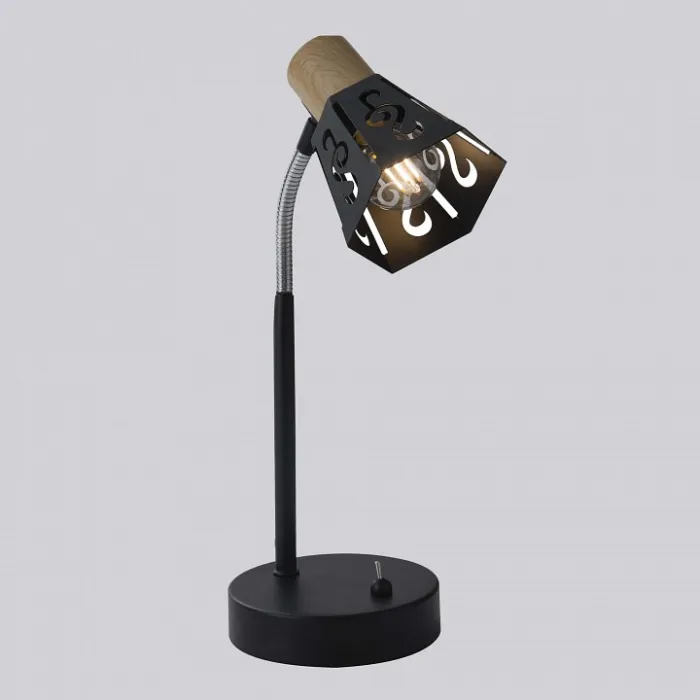 Настольная лампа офисная Rivoli Notabile T1 BK Б0038109 Цвет арматуры черный Цвет плафонов черный от ImperiumLoft