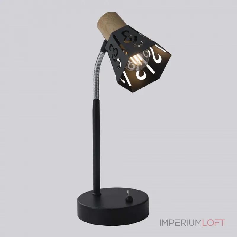 Настольная лампа офисная Rivoli Notabile T1 BK Б0038109 Цвет арматуры черный Цвет плафонов черный Настольная лампа офисная Rivoli Notabile T1 BK Б0038109 Цвет арматуры черный Цвет плафонов черный
