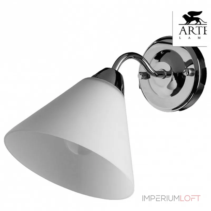 Бра Arte Lamp Federica A1298AP-1CC Цвет арматуры хром Цвет плафонов белый
