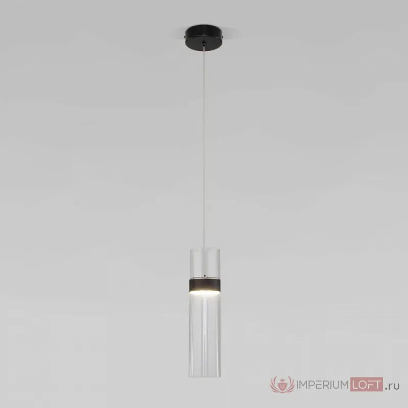 Подвесной светильник Eurosvet Lumen 50244/1 LED черный/прозрачный от ImperiumLoft