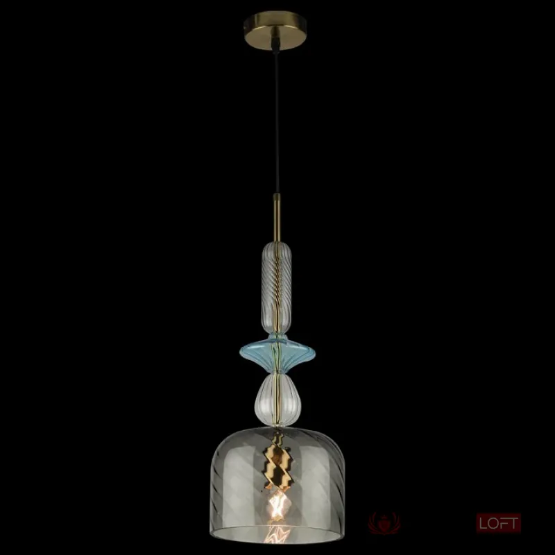 Подвесной светильник Loft it Candy 2 10037C Цвет арматуры золото Цвет плафонов серый от ImperiumLoft