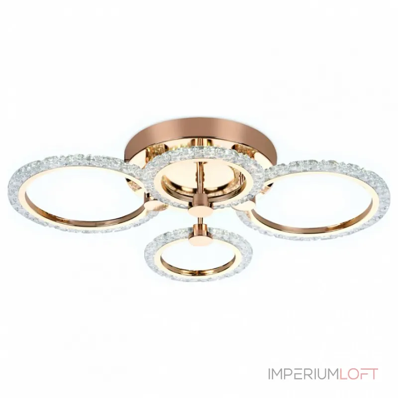 Подвесной светильник Ambrella Original 1 FA416/2+2 GD золото 60W 640*460*120 (ПДУ РАДИО 2.4G) Цвет арматуры золото Цвет плафонов прозрачный