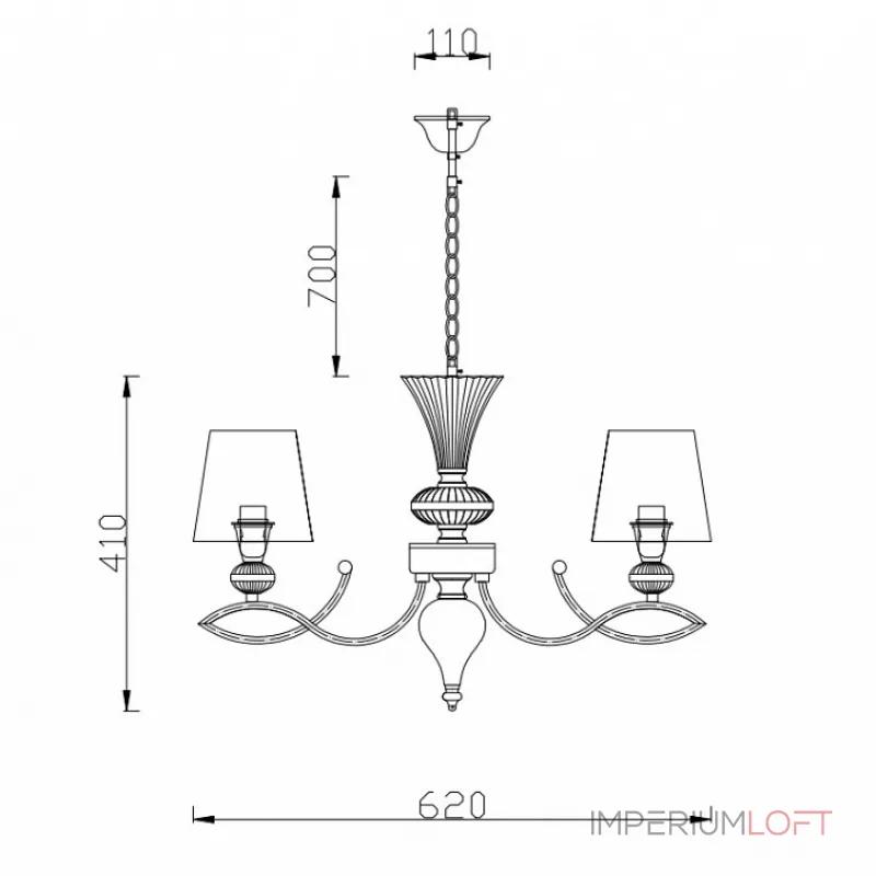 Подвесная люстра Rivoli Tramonto P5 AB Б0038428 