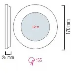 Встраиваемый светильник Horoz Electric Slim HRZ00002339 Цвет арматуры белый от ImperiumLoft