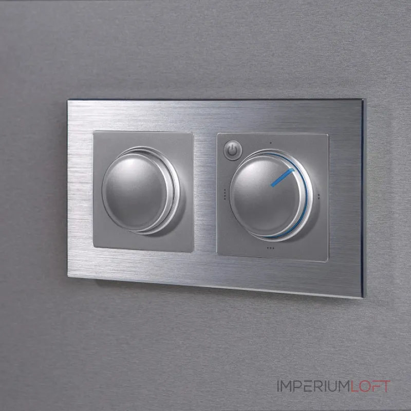 Рамка на 2 поста Werkel Aluminium (алюминий) W0021706 Цвет арматуры серебро