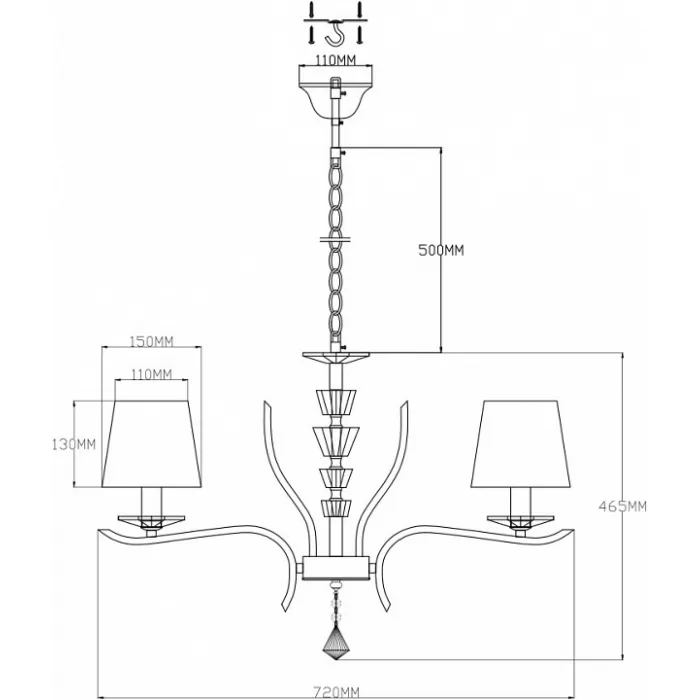 Подвесная люстра Moderli Silvestor V2551-5P от ImperiumLoft