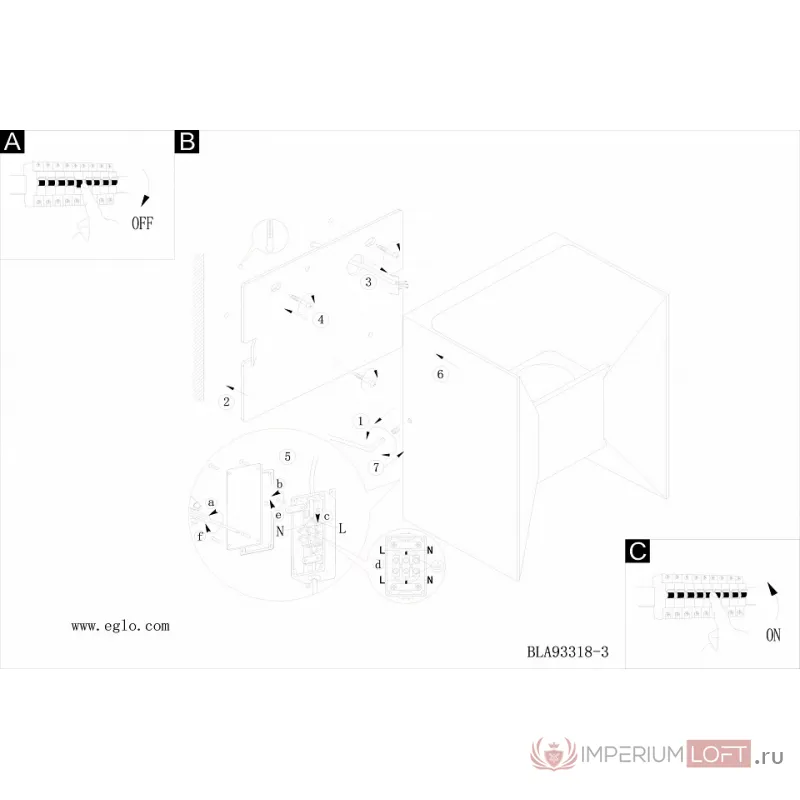 Накладной светильник Eglo ПРОМО Morino 93318 Цвет арматуры белый от ImperiumLoft