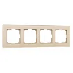 Рамка на 4 поста Werkel шампань,стекло W0041111