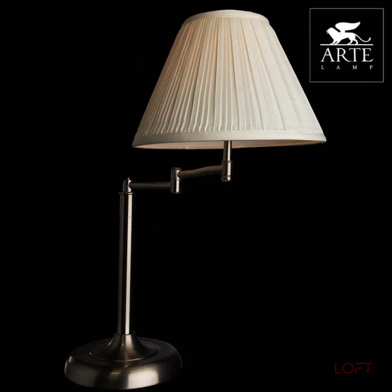 Настольная лампа декоративная Arte Lamp California A2872LT-1SS Цвет арматуры хром Цвет плафонов кремовый