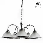 Подвесная люстра Arte Lamp American Diner A9366LM-5SS Цвет арматуры серебро Цвет плафонов прозрачный от ImperiumLoft