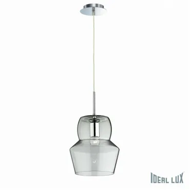 Подвесной светильник Ideal Lux Zeno ZENO SP1 BIG TRASPARENTE Цвет арматуры хром Цвет плафонов прозрачный