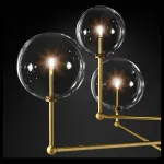 Подвесной светильник DeLight Collection Globe Mobile KG0835P-3 brass Цвет арматуры латунь Цвет плафонов прозрачный от ImperiumLoft