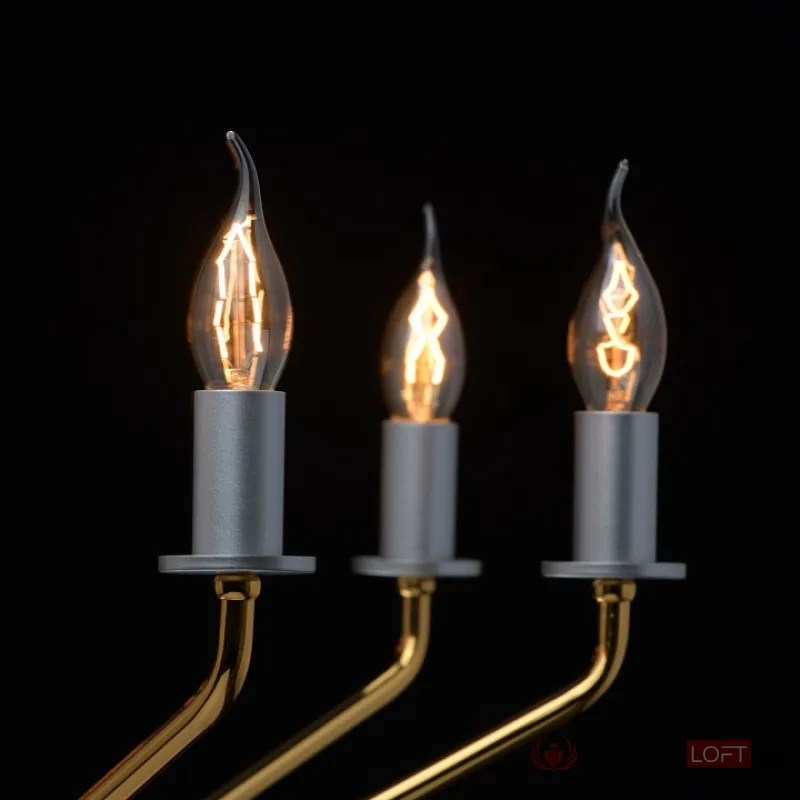 Люстра на штанге MW-Light Атмосфера 699011008 Цвет арматуры золото Цвет плафонов белый от ImperiumLoft