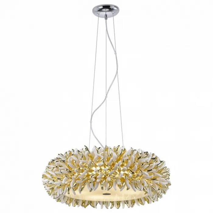 Подвесной светильник Divinare Barbara 1336/03 SP-6 Цвет арматуры хром Цвет плафонов золото от ImperiumLoft