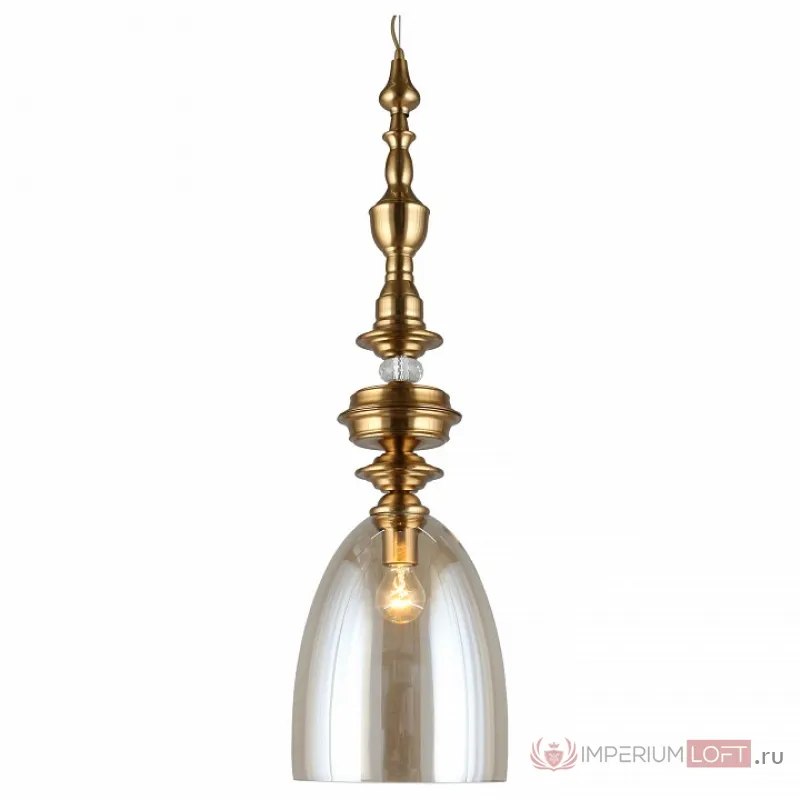 Подвесной светильник Aployt Rena APL.602.06.01 Цвет арматуры бронза Цвет плафонов янтарный от ImperiumLoft