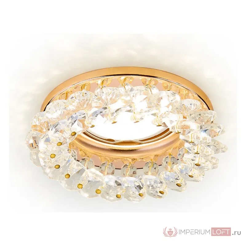 Встраиваемый светильник Ambrella Crystal K206 K206 CL/G Цвет арматуры золото Цвет плафонов прозрачный от ImperiumLoft