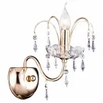 Бра Arte Lamp Sparkles A3054AP-1GO Цвет арматуры золото Цвет плафонов прозрачный
