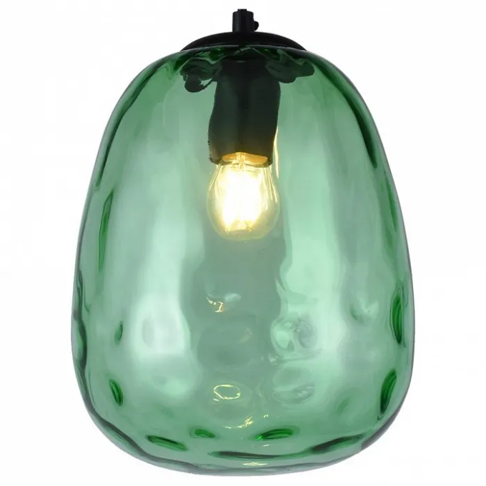 Подвесной светильник TopLight Lillian TL1219H-01GR Цвет арматуры черный Цвет плафонов зеленый от ImperiumLoft