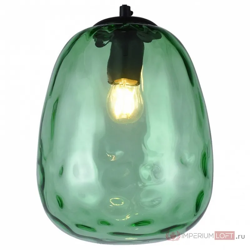 Подвесной светильник TopLight Lillian TL1219H-01GR Цвет арматуры черный Цвет плафонов зеленый от ImperiumLoft