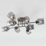 Потолочная люстра Eurosvet Hilari 30165/8 черный жемчуг Цвет арматуры хром Цвет плафонов серый от ImperiumLoft