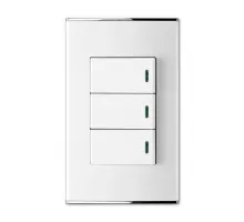 Выключатель трехклавишный с подстветкой Imex Parthenon White WRC 4426 Цвет арматуры белый