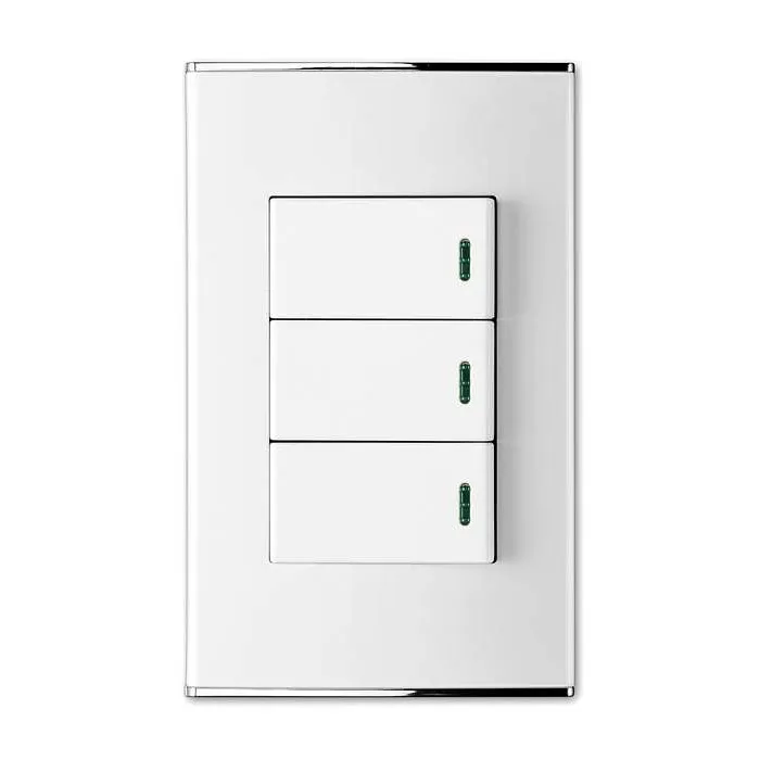 Выключатель трехклавишный с подстветкой Imex Parthenon White WRC 4426 Цвет арматуры белый от ImperiumLoft