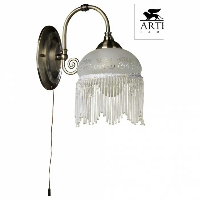 Бра Arte Lamp Victoriana A3191AP-1AB Цвет арматуры бронза Цвет плафонов белый от ImperiumLoft
