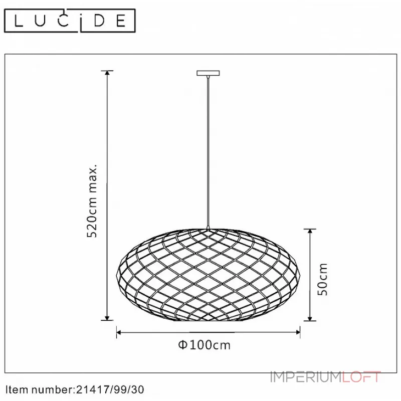 Подвесной светильник Lucide 21417/99/30