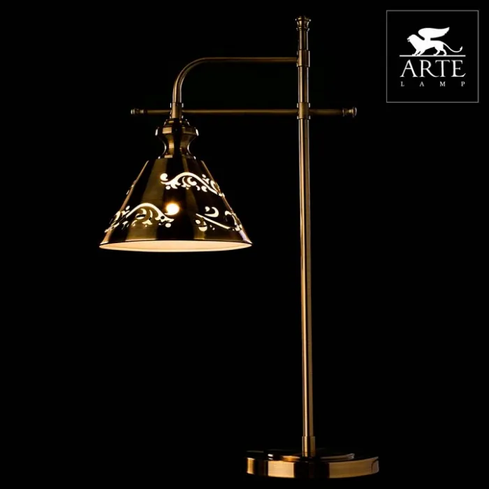Настольная лампа декоративная Arte Lamp Kensington A1511LT-1PB Цвет арматуры бронза Цвет плафонов бронза от ImperiumLoft