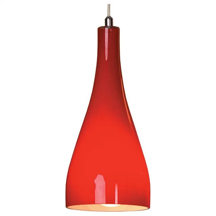 Подвесной светильник Lussole Rimini LSF-1156-01 Цвет арматуры хром Цвет плафонов красный от ImperiumLoft