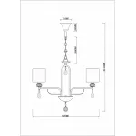 Подвесная люстра Rivoli Flirt P5 CR Б0037683 