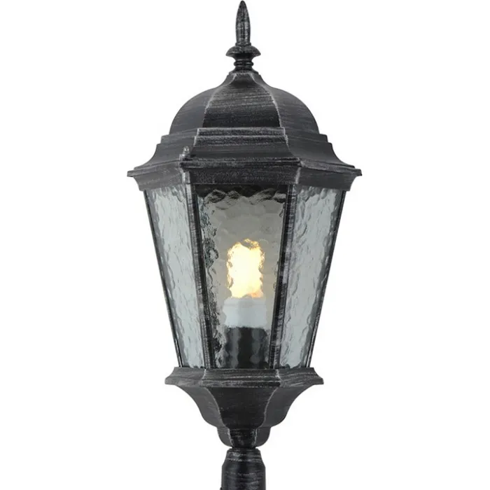Фонарный столб Arte Lamp Genova A1207PA-1BS Цвет арматуры серебро Цвет плафонов прозрачный от ImperiumLoft