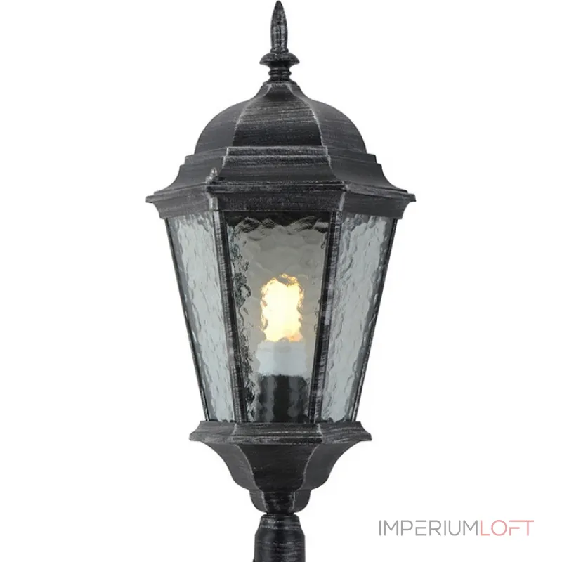 Фонарный столб Arte Lamp Genova A1207PA-1BS Цвет арматуры серебро Цвет плафонов прозрачный