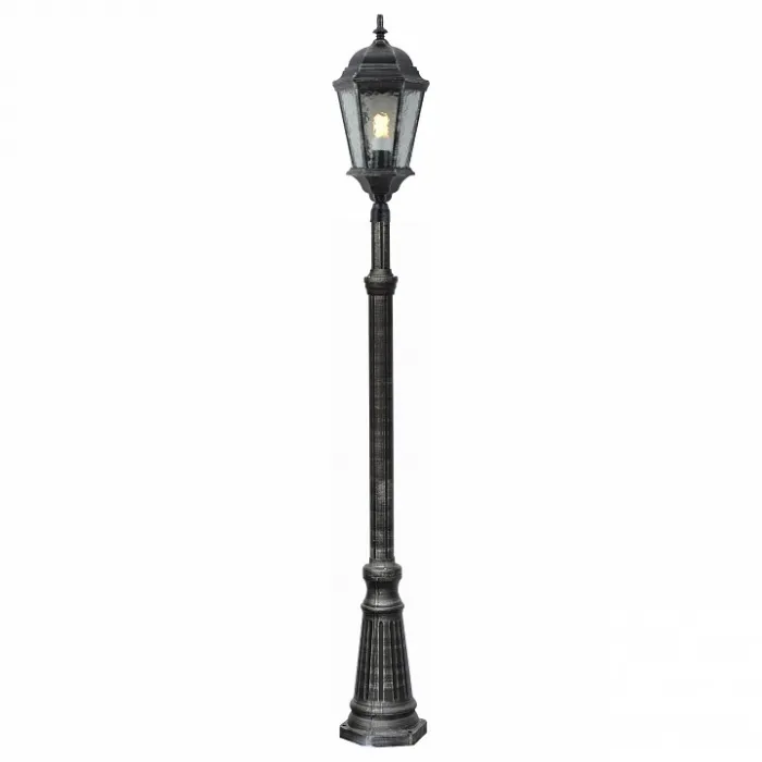 Фонарный столб Arte Lamp Genova A1207PA-1BS Цвет арматуры серебро Цвет плафонов прозрачный от ImperiumLoft