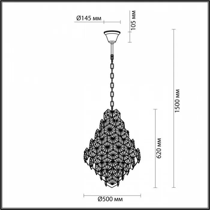 Подвесная люстра Odeon Light Talerti 4923/10A от ImperiumLoft
