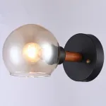 Бра Rivoli Agerola Б0040992 Цвет арматуры черный Цвет плафонов янтарный
