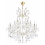 Подвесная люстра Maytoni Doris DIA881-PL-15-G Цвет арматуры золото Цвет плафонов прозрачный от ImperiumLoft