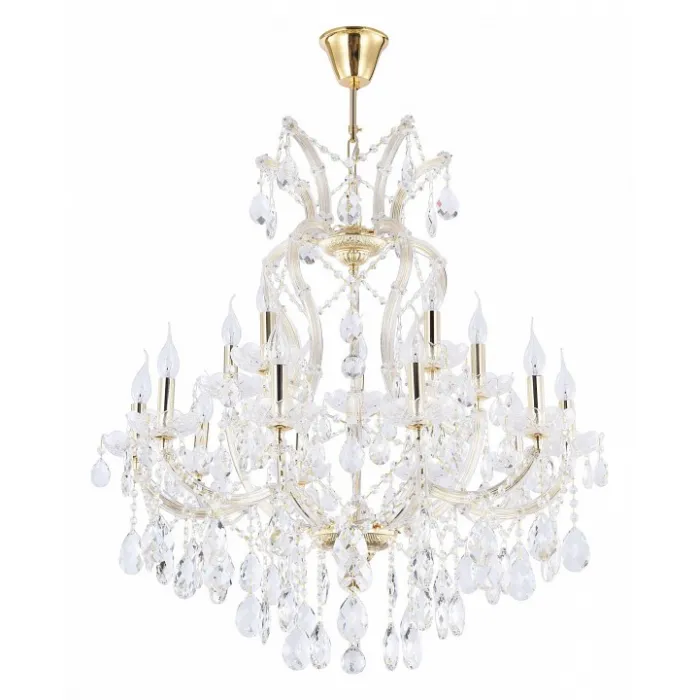 Подвесная люстра Maytoni Doris DIA881-PL-15-G Цвет арматуры золото Цвет плафонов прозрачный от ImperiumLoft