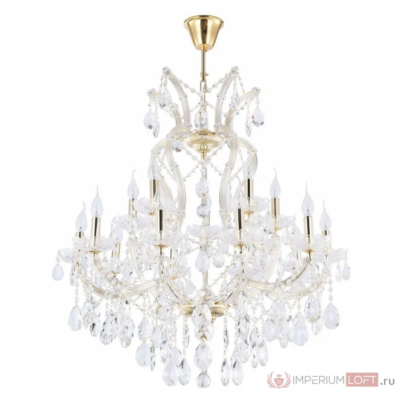 Подвесная люстра Maytoni Doris DIA881-PL-15-G Цвет арматуры золото Цвет плафонов прозрачный от ImperiumLoft