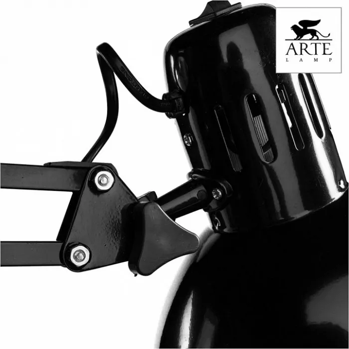 Настольная лампа офисная Arte Lamp Senior A6068LT-1BK Цвет арматуры черный Цвет плафонов черный от ImperiumLoft