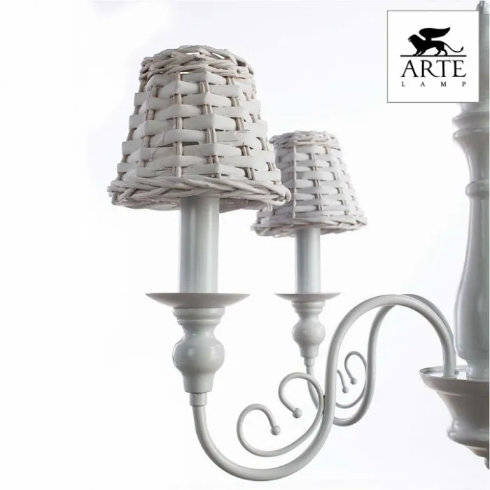 Подвесная люстра Arte Lamp Villaggio A3400LM-5WH Цвет арматуры белый Цвет плафонов белый от ImperiumLoft