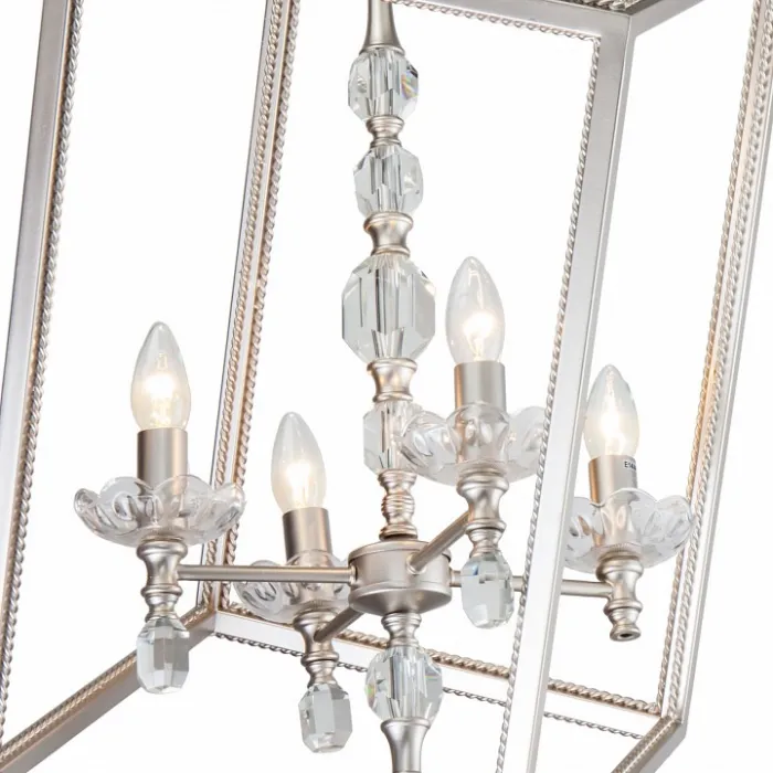 Подвесная люстра Lucia Tucci Inessa INESSA 3850.4 silver от ImperiumLoft