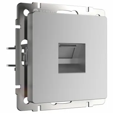 Розетка Ethernet RJ-45 без рамки Werkel W118 1 W1181006 Цвет арматуры серебро