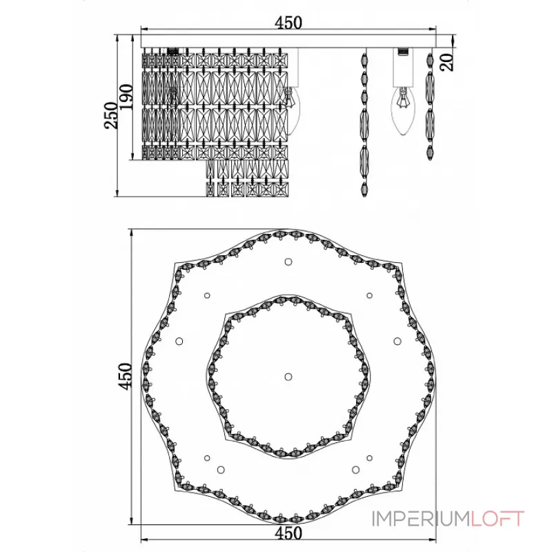 Потолочная люстра Maytoni DIA005CL-06G Потолочная люстра Maytoni DIA005CL-06G