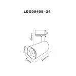 Светильник на штанге Arte Lamp Barut A4563PL-1WH Цвет плафонов черно-белый Цвет арматуры белый