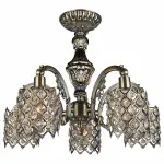 Люстра на штанге Omnilux Donnezan OML-39607-05 Цвет арматуры бронза Цвет плафонов бронза от ImperiumLoft