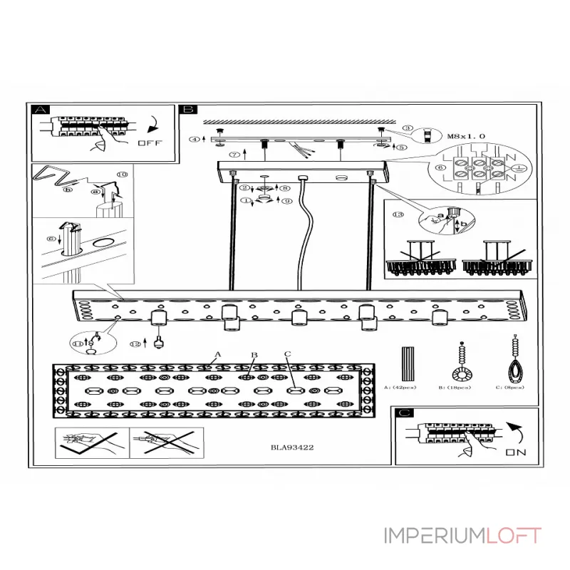 Подвесная люстра Eglo Calaonda 93422 Подвесная люстра Eglo Calaonda 93422