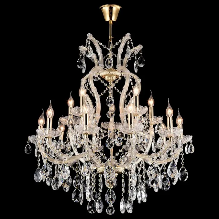 Подвесная люстра Maytoni Doris DIA881-PL-15-G Цвет арматуры золото Цвет плафонов прозрачный от ImperiumLoft