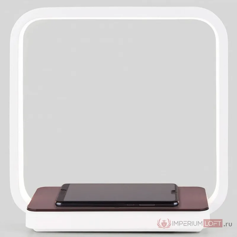 Настольная лампа декоративная Eurosvet Frame 80502/1 коричневый Цвет арматуры белый Цвет плафонов белый от ImperiumLoft